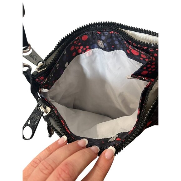Kipling Grilla Grirlz Black/Red Polka Dot Crossbody Bag Adjustable Strap NWOT - Picture 5 of 7